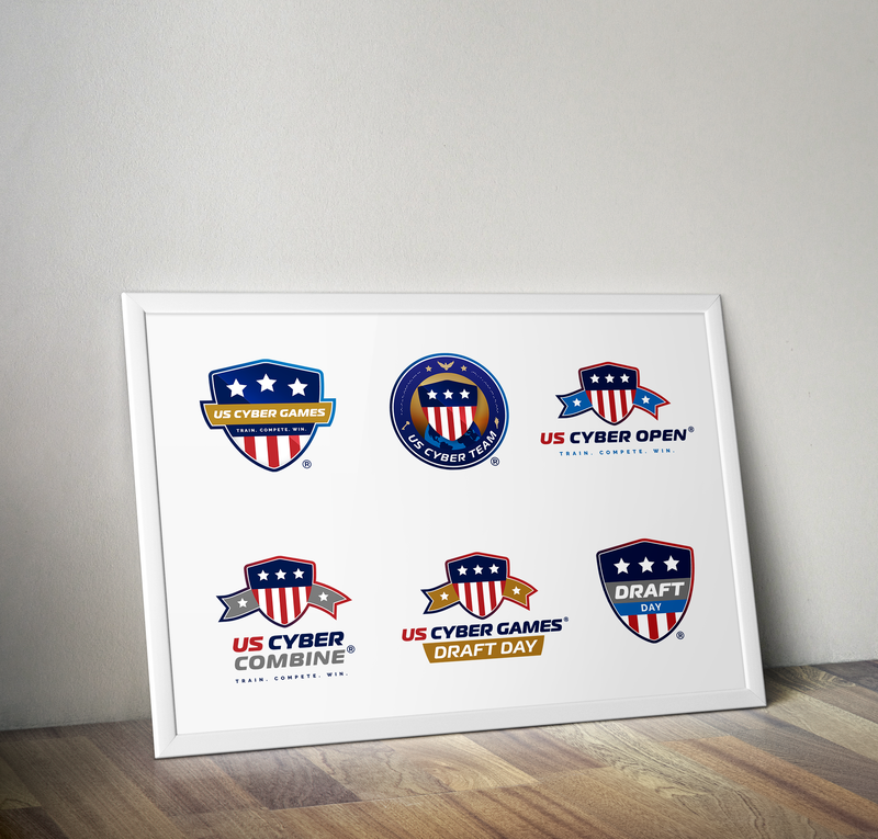Logo design package for the US Cyber Games® and US Cyber Team®