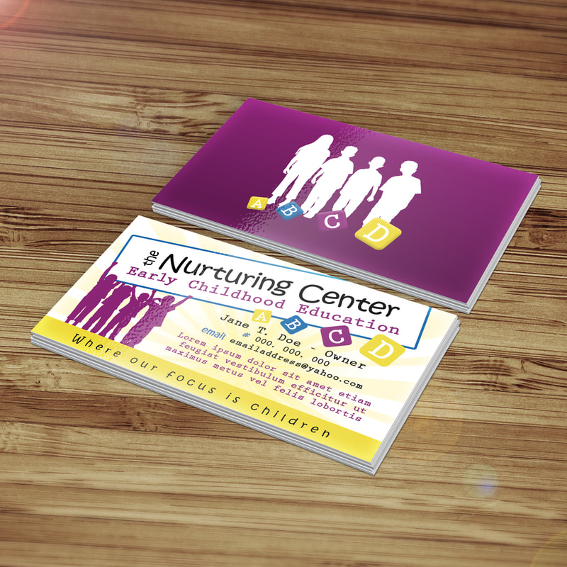 Business Card design concept for the Nurturing Center